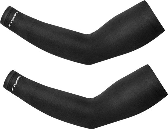 TravelHawk Arm Sleeve - Manchette - Protège-bras - Protège-bras Cyclisme - Protection solaire - 2 pièces - Noir - Taille XL