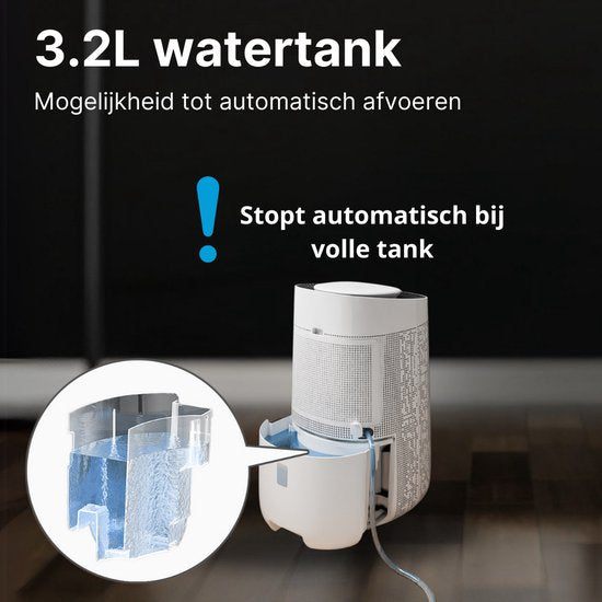2x Sofresh Déshumidificateur et Purificateur d'air en 1 - Espaces jusqu'à 40m² - Déshumidifie 16L par jour - Contrôle par application - Filtre HEPA - Silencieux - Salon, chambre, salle de bain, sous-sol - Blanc