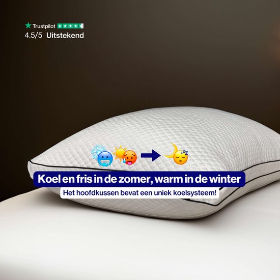 Oreiller - 180 nuits de sommeil d'essai - Mousse à mémoire de forme - Design réglable - Convient aux dormeurs sur le dos, sur le côté et sur le ventre - Mousse à mémoire de forme - Réduit les douleurs cervicales