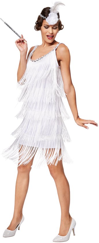 Costume femme charleston XXL - Dressforfun - déguisement - robe de soirée - carnaval - Blanc