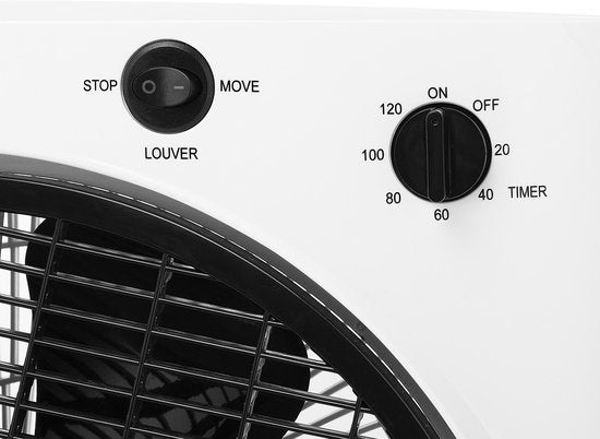 Ventilateur de caisson 3 vitesses - Minuterie 120 min - Large circulation d'air - Compact et élégant - Tristar VE-5858