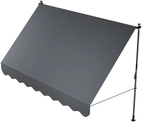 Auvent / store à pinces avec manivelle - Store de balcon kapstadt - 300x120 cm - Gris