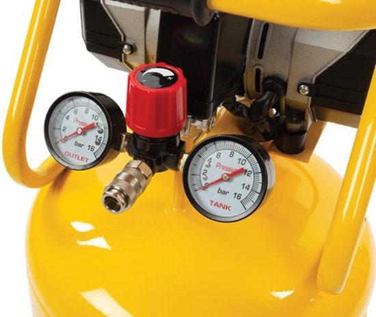 Stanley Compressor, compresseur d'air sans huile, compresseur silencieux, vertical, 1 hp, 8 bar, capacité du réservoir 50 L
