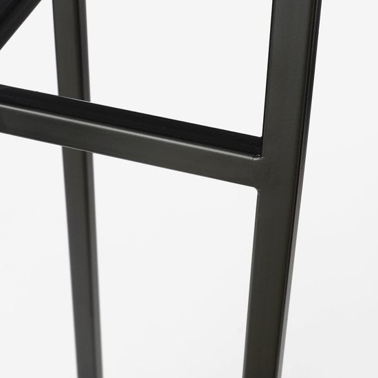 Mica Decorations Ascot Plant Stand XL - L38 x L38 x H71 cm - Métal - Noir