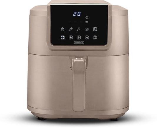 Bourgini Slimfit Airfryer XXL Beige - Friteuse à air chaud - 8 litres - 1700W - sans PFAS
