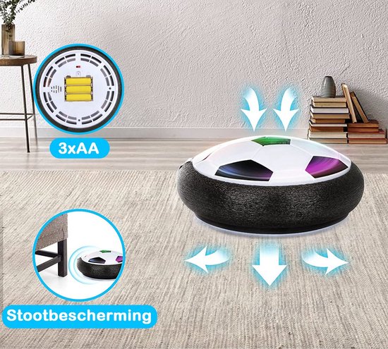 Tech Essentials® Hover Ball - Led Lighting - 18 cm | Smart Ball Soccer Bot - Hovering Air Soccer - Game - Soft - For Indoor - Kids