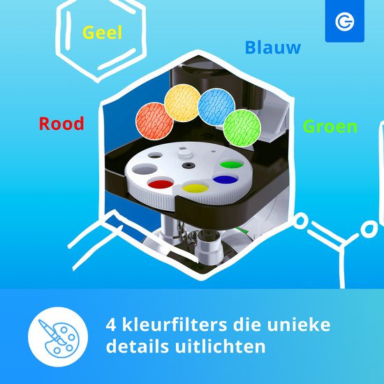 Silvergear Microscope pour enfants - Grossissement 200x à 1200x - Microscope pour enfants avec préparations et lumières LED - Jouet éducatif - Cadeau pour garçons et filles - 6, 7, 8, 9, 10, 11, 12, 13, 14, 15, 16+ ans - Blanc