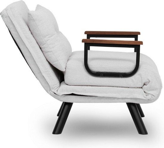 Asir - Canapé lit - Canapé lit - 1 place - Crème