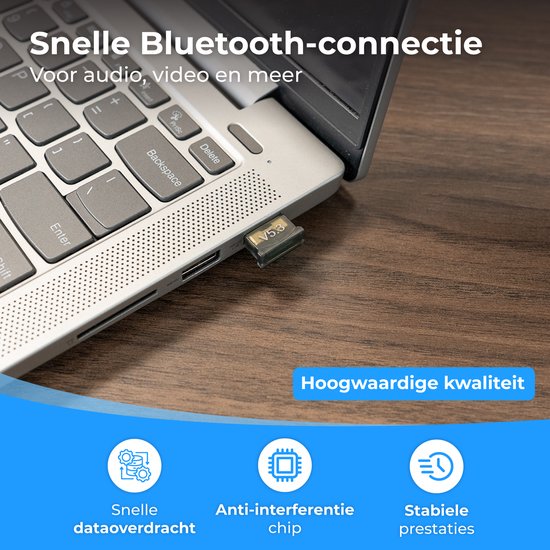 Adaptateur Bluetooth Nuvance - 5.3 - Récepteur Bluetooth - USB - Dongle Bluetooth PC - Convient à Windows 11/10/8/7