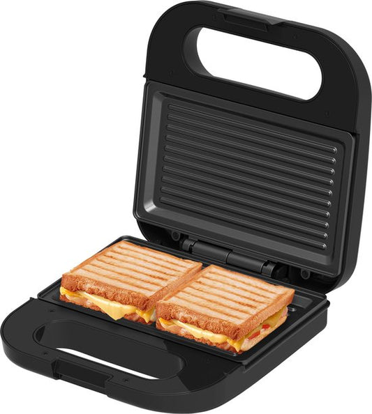 Inventum SG750B - Fer à toasti - Gril à panini - Gril 22,4 x 13 cm - Sans PFAS - Toasti maker - 750 watts - Noir