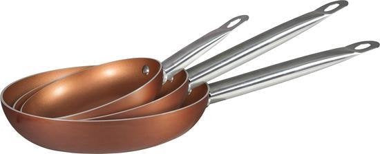 Bergner Set de poêles à frire Copper Plus 20, 24 et 28 cm