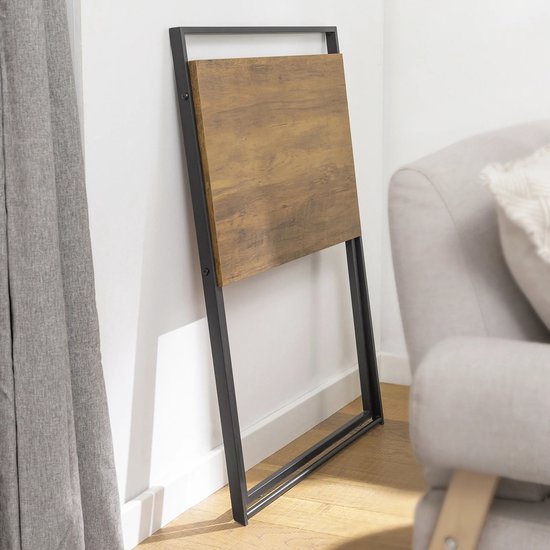 Mara Bureau pliable - Bureau d'ordinateur - Table d'étude - Portable - MDF - Marron - 63 x 45 x 77 cm