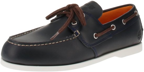 Timberland Cedar Bay Boat Shoe - Chaussures de bateau classiques pour hommes en cuir bleu TB0A288M-019 - Taille EU 46 US 12