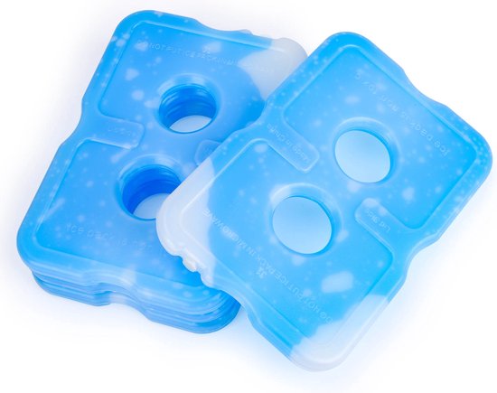Eléments de refroidissement pour glacière et sac isotherme - 4 paquets - Eléments de congélation plats, petits et mini pour le voyage, le pique-nique et le camping - Eléments de refroidissement compacts en gel - Sunflake