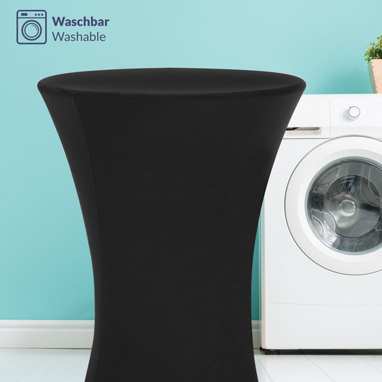 Deuba Bartable Jupe Nappe Stretch 30°C Lavable Ø 60 cm Noir