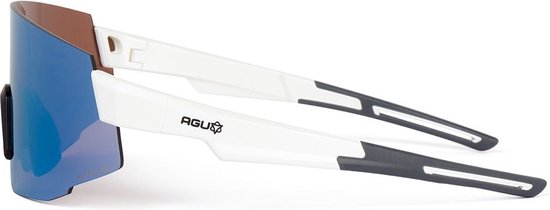 Lunettes AGU Vigor XL HDII Unisex - Blanc - Traitement antibuée et hydrophobe - UV400 - 2 lentilles supplémentaires - Coussinets anti-allergènes - Sac de rangement inclus