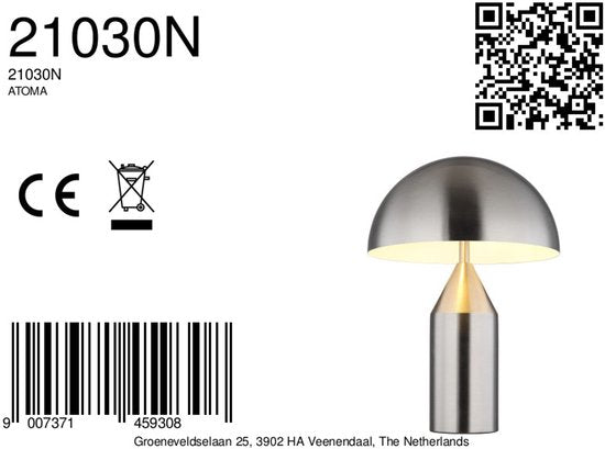 Globo - lampe à poser - ATOMA - acier - métal - Ø 28cm - E27 - 21030N