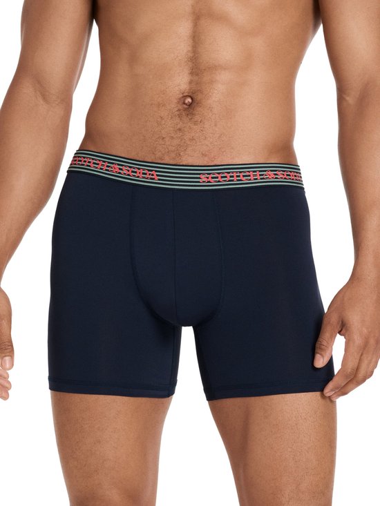 Scotch & Soda Active Stretch Boxer Briefs - Hommes - Navy/Grey/Black - Lot de 3 - Performance Fit Taille M