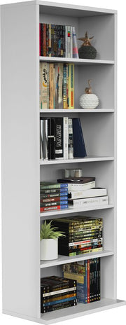 Armoires de rangement CD - TheBestOfFurniture - à 6 compartiments - jeux - ouverte - blanc