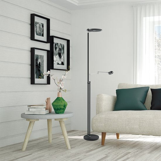 Lampadaire salon industriel Turound LED 2663ZW Noir