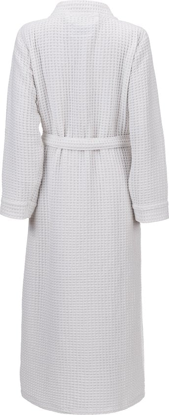 Heckettlane Peignoir gaufré - robe de chambre pour femmes et hommes - M - Robe de chambre en coton - Convient pour le sauna - Blanc