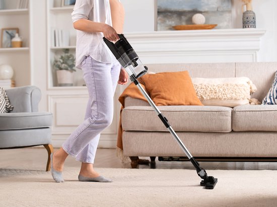 Home & Comfort - Aspirateur à manche - Sans fil - Léger - 2-en-1 Aspirateur à manche et à main
