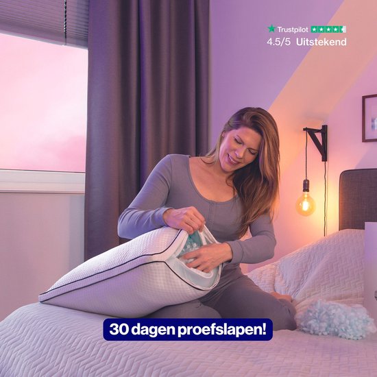 Oreiller - 180 nuits de sommeil d'essai - Mousse à mémoire de forme - Design réglable - Convient aux dormeurs sur le dos, sur le côté et sur le ventre - Mousse à mémoire de forme - Réduit les douleurs cervicales