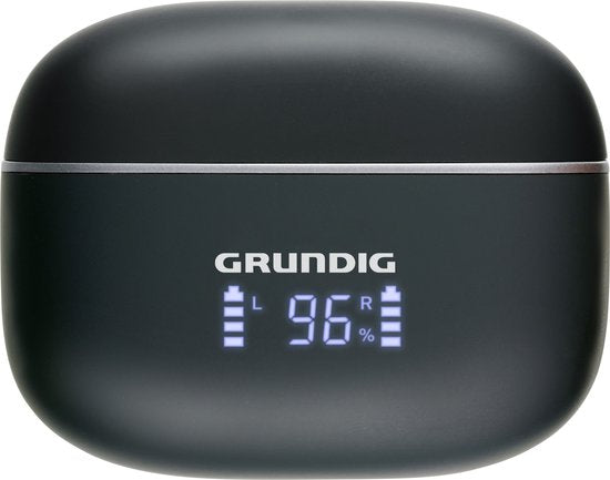 Écouteurs sans fil Grundig - Écouteurs Bluetooth - Suppression du bruit ANC+ENC - Écouteurs sans fil - Étui de chargement avec affichage LED - BT 5.3 - Autonomie de 25 heures