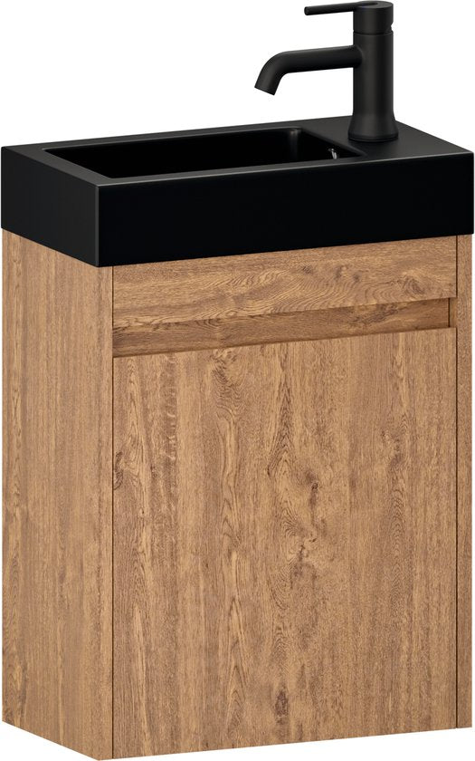 Meuble de toilette Mirlux Chêne Chaud - Meuble de fontaine - Meuble de toilette - 40cm