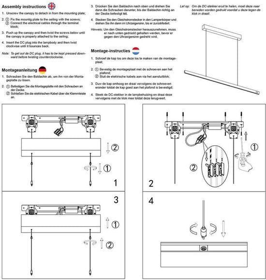 Steinhauer Exclusive - lampe suspendue - Fluxy - noir - métal - lampe design - LED - 4190ZW