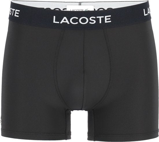Caleçon Lacoste Hommes Microfibre Noir 3-Pack - Taille M