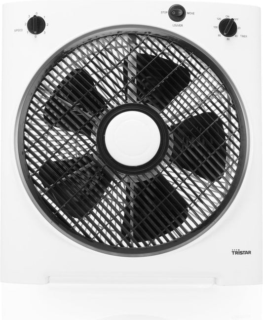 Ventilateur de caisson 3 vitesses - Minuterie 120 min - Large circulation d'air - Compact et élégant - Tristar VE-5858