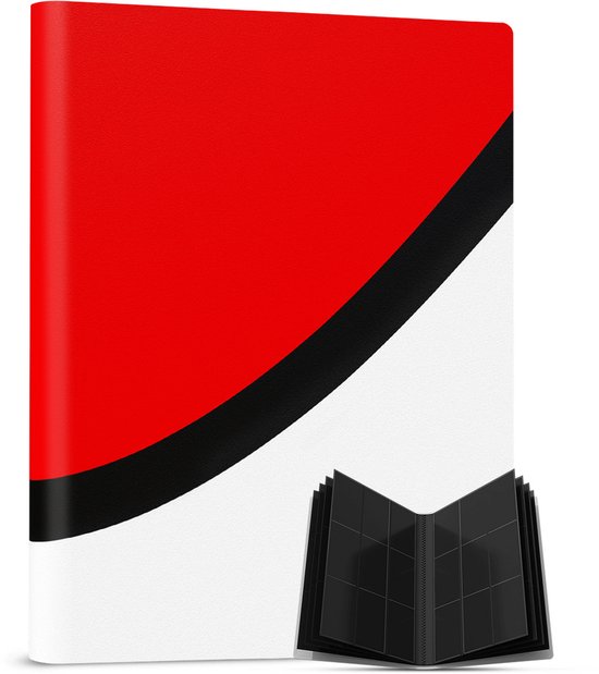 NAPI Collecting Folder 360 Cards - Pro Binder Folder for Cards - Trading Card Folder - 9 Pocket - Premium Card Binder - 20 Pages - A4 Size - Red