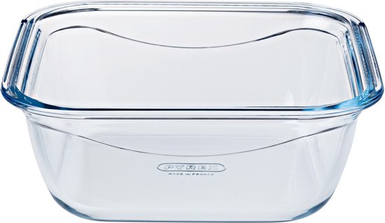 Pyrex - Cook & Go Bowl Square with Lid Set of 2 Pieces - Verre borosilicaté - Transparent -