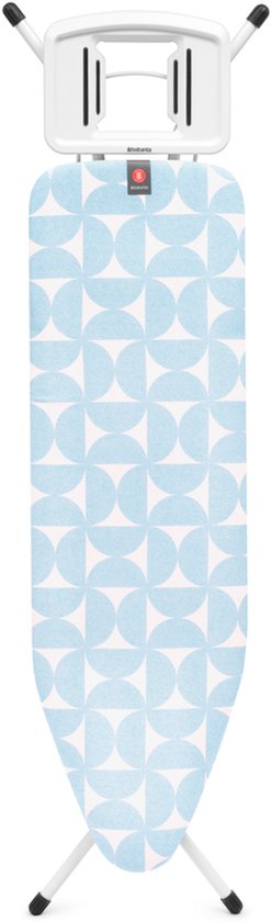 Brabantia planche à repasser B - 124 x 38 cm, pour fer à vapeur - Fresh Breeze