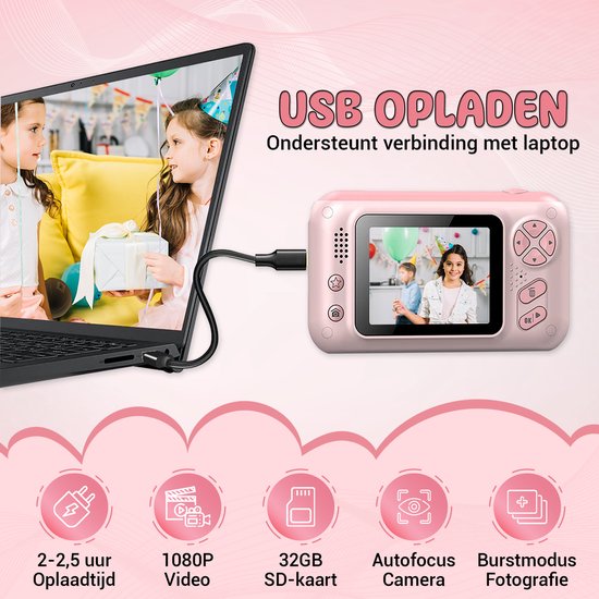 K&L Digital Kids Camera Kids - Caméra vlog pour enfants - Caméras numériques pour enfants - Caméras pour enfants - Caméra pour enfants
