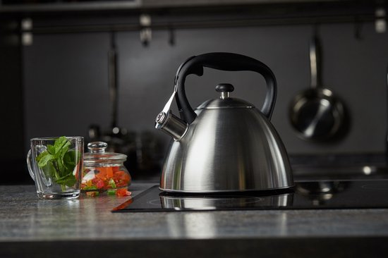Bouilloire sifflante - Resto - 3L - Acier inoxydable - Induction - Argenté