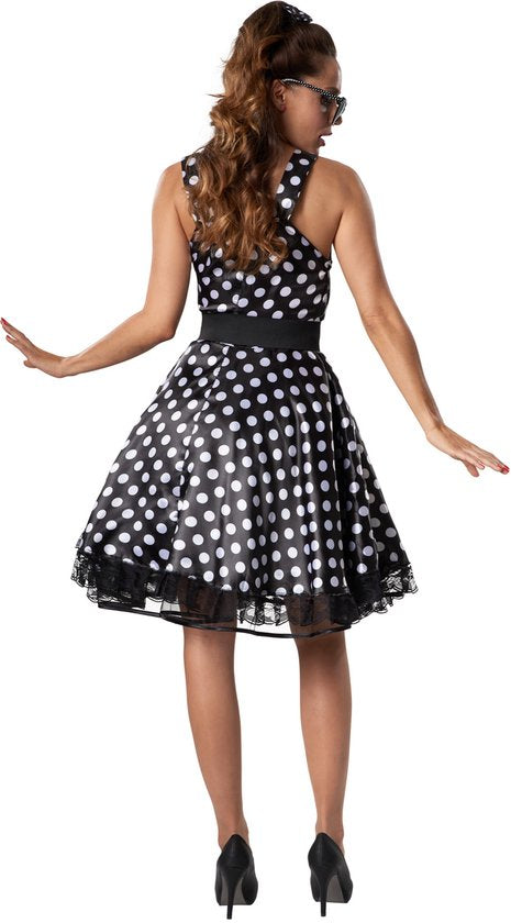 Dressforfun Rockabily lady XL - costume de déguisement pour halloween tenue de soirée carnaval robe de soirée - 302158