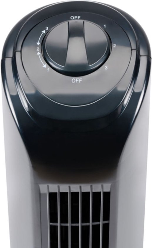 Lifetime Air Tower Fan - Ventilateur à 3 vitesses - Ventilateur rotatif sur pied - Ventilateur de sol 54dB - Parfait pour la chambre et le bureau - Câble secteur 1.5M - 81 x 67 cm - Noir