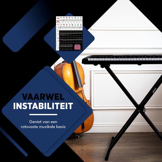 Finesse Keyboard Stand - Adjustable - Tripod - Piano Stand - Keyboard Stand