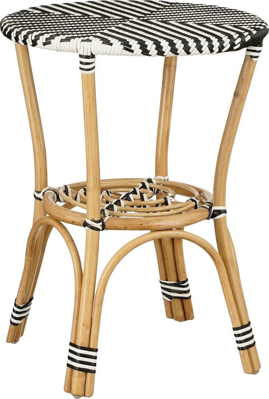 Mica Decorations Table bistrot d'extérieur Mandox - H66 x Ø50 cm - Noir, blanc