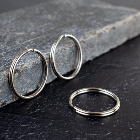 Porte-clés - 30 mm - Anneaux - Porte-clés - 50 pièces - Argent