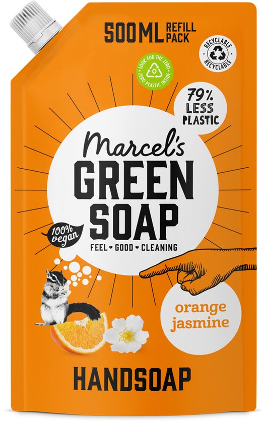 Recharge de savon vert Marcel's orange jasmin 500 ml