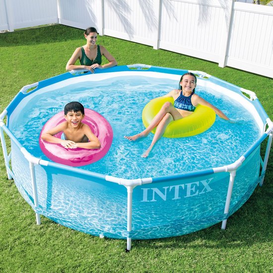 Piscine à débordement Intex Beachside avec pompe à filtre - 305x76cm - Bleu
