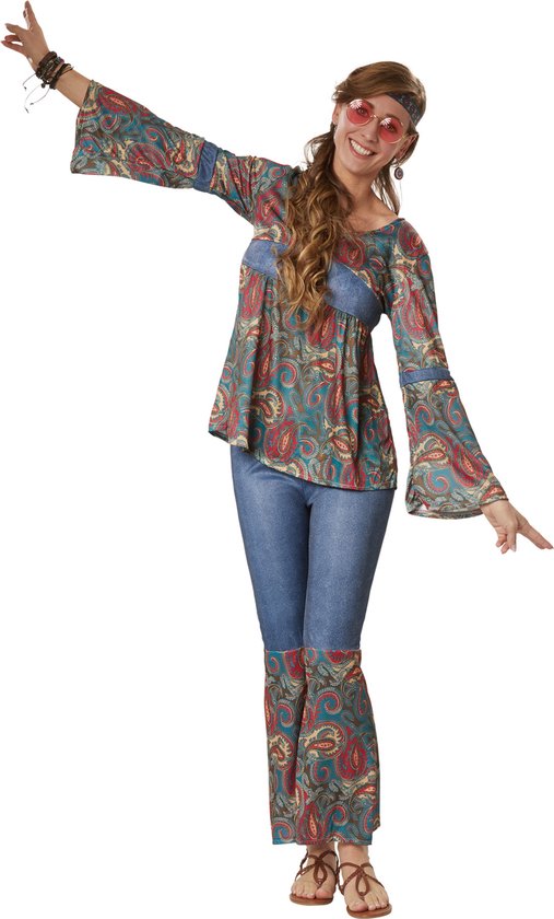 Dressforfun Hippie Girl Harmony XXL - costume de déguisement pour halloween, carnaval, fête - 302612