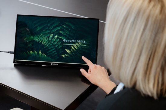 Verbatim Écran tactile portable Ultra HD 4K - 15,6" Noir