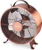Ventilateur de table - Lifetime Air - 230V - Ventilateur de bureau 20CM - 2 vitesses - Matériau durable - Cuivre