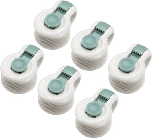 Clips de couette robustes - Clips de couette - Clips de couette - Clips de housse de couette - 6 pièces - Blanc/Vert