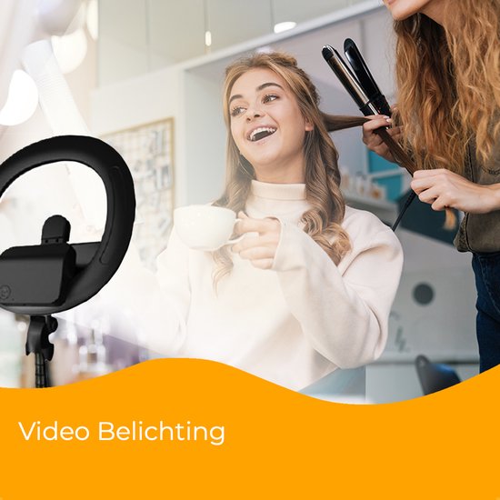 Bâton de selfie 3 en 1 - Lampe annulaire pour selfie avec trépied Smartphone - Bâton de selfie avec trépied - Lampe annulaire avec télécommande - 9 modes d'éclairage - Lampe annulaire avec trépied