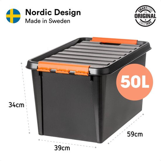 SmartStore - Pro 45 Boîte de stockage 50 litres - Polypropylène - Noir